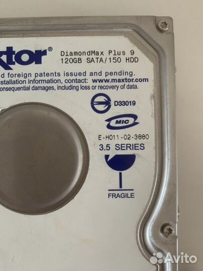 Жесткий диск maxtor 120 gb