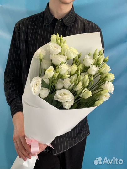 Букет из белых эустом / бесплатная доставка