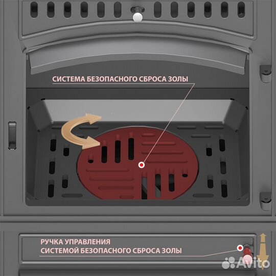 Чугунная печь Везувий LV-12 S 