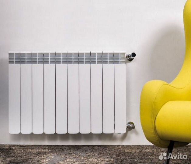 Радиатор алюминиевый azario AL500/100 6 секций, б