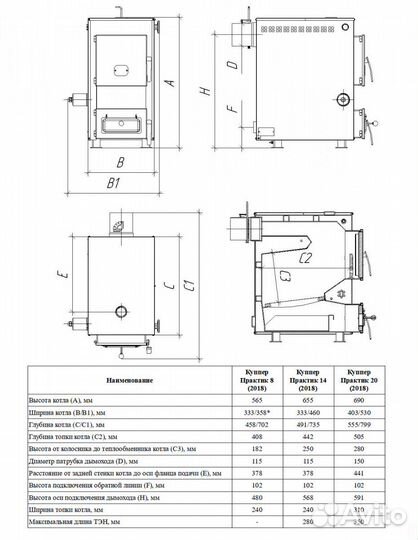 Отопительный котел Куппер практик-8 1.1