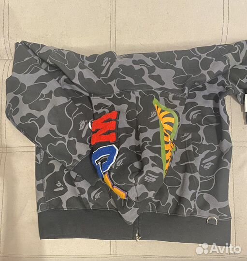 Толстовка зип худи bape shark