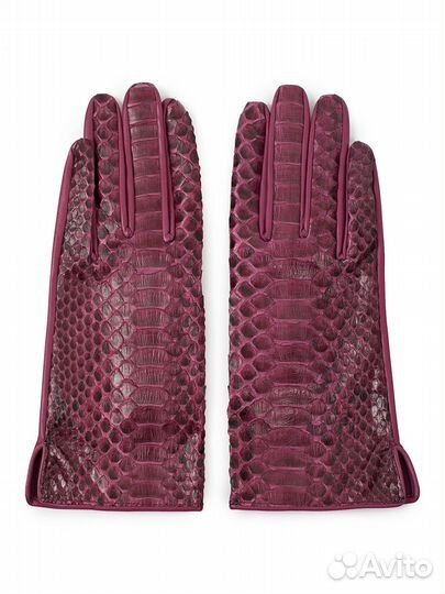 Женские перчатки из кожи питона 