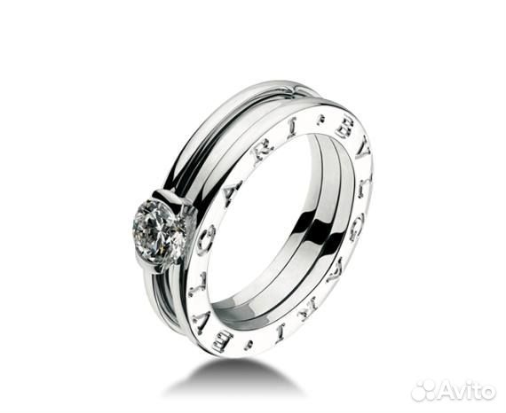 Кольцо bvlgari с бриллиантом CVD 1.5 карата