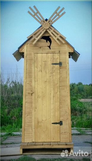 Дачный туалет деревянный с установкой злв 287