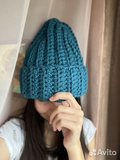 Шапка женская вязаная ручная работа