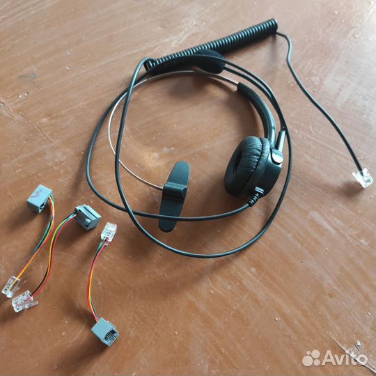 Проводная телефонная гарнитура с микрофоном 1.6м