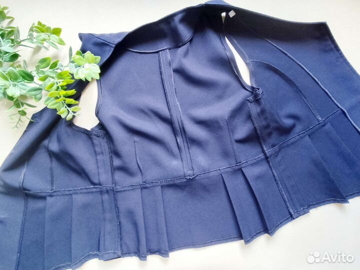 Жилетка для девочки школьная форма 158 синяя