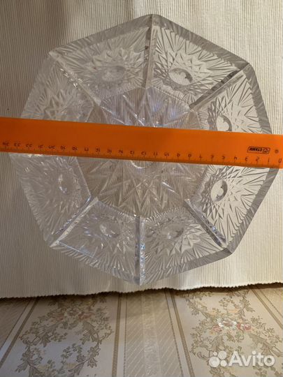 Хрустальная ваза для фруктов СССР