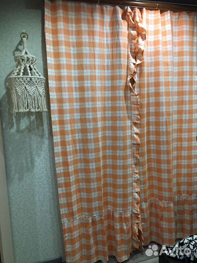 Комплект шторы + скатерть (льняные)