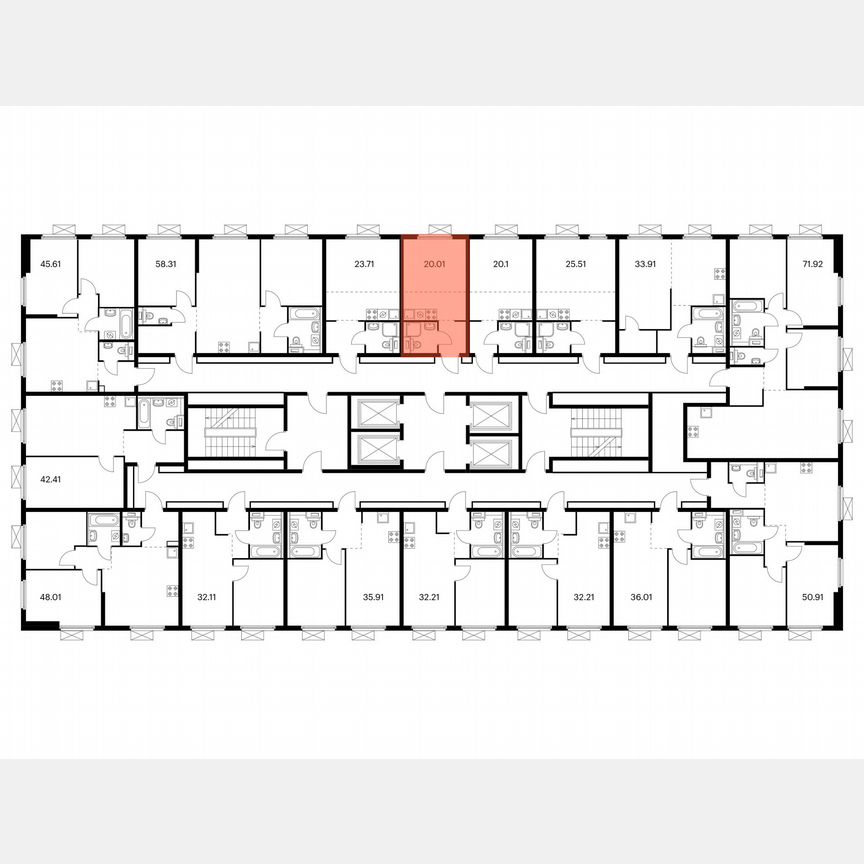 Квартира-студия, 20 м², 30/38 эт.