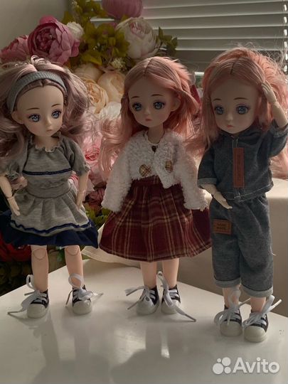 Подарок для девочки кукла шарнирная 30см аниме