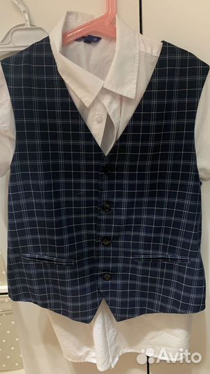 Жилетка для мальчика карина в клетку