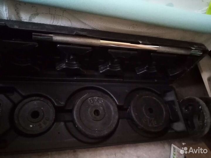 Штанга и блины Новое. Набор+чехол с колесами