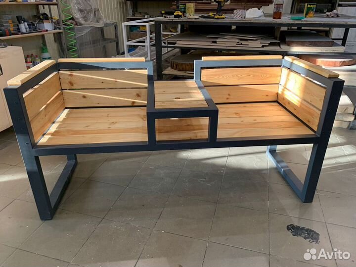 Скамейка садовая лофт