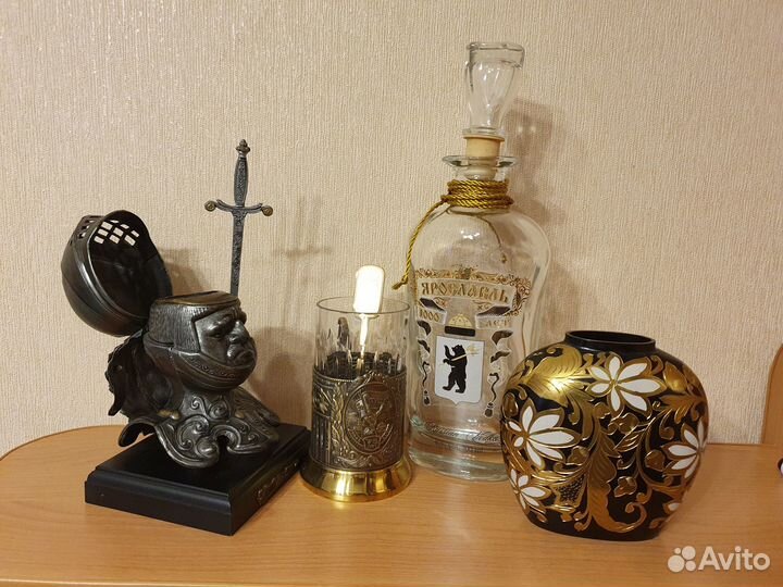 Подстаканник 75 лет Победа, штоф, Рыцарь металл