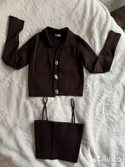 Двойка топ и кардиган lichi новые