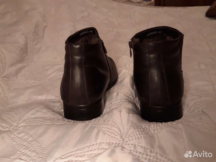 Зимние мужские ботинки из кожи 43 размер