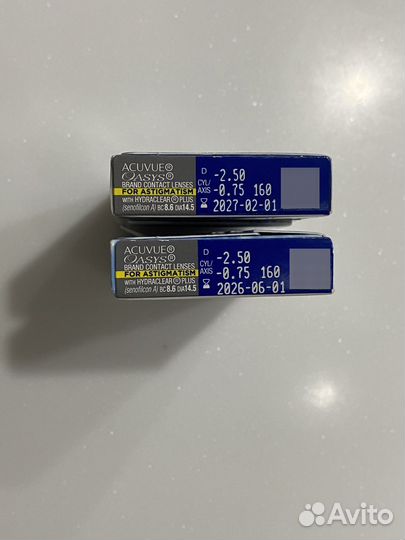 Линзы acuvue oasys astigmatism -2.50