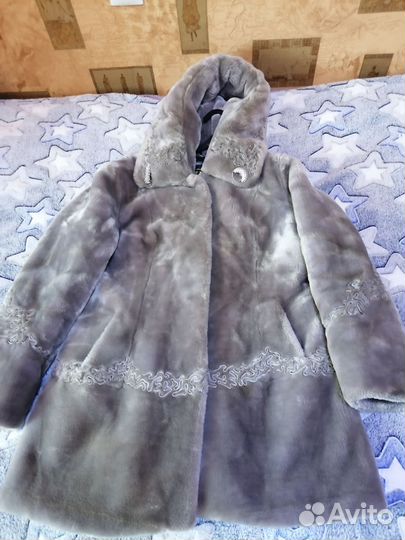 Шуба с капюшоном
