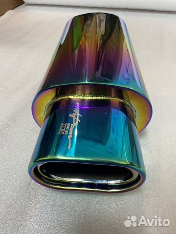 Глушитель прямоточный банка HKS овальный купить в Москве | Авито