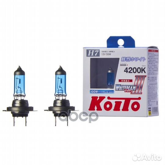 Лампа Koito Whitebeam III H7 12V 55W (100W 4200
