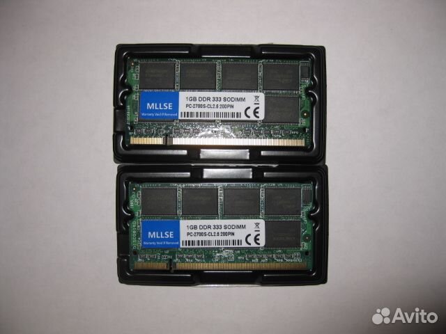 Память SO dimm DDR1 2GB (2x1GB)