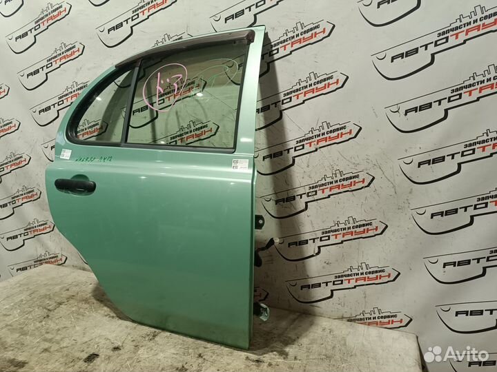 Дверь nissan march micra AK12 BK12 BNK12 K12 YK12 H210MAZ0MA задняя правая зеленый, DAA NA6799