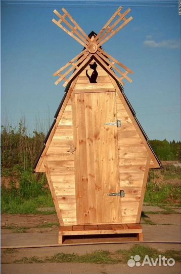 Дачный туалет с кошкой сва 328