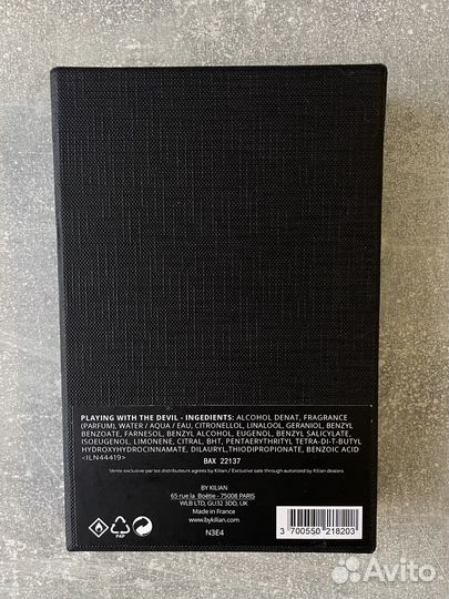 Парфюмерная вода Playing with the Devil by Kilian