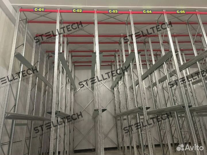 Стеллаж металлический для склада паллетный