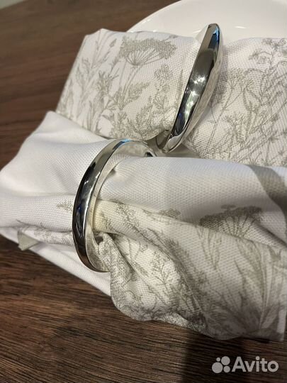 Набор из 6 Посеребренных колец для салфеток