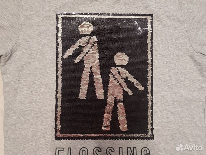 Футболка с пайетками 134 140