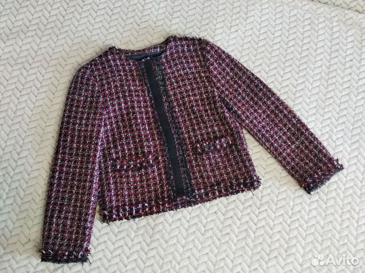 Твидовый жакет zara s