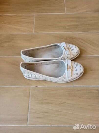 Балетки белые для девочки 34 размер