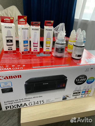 Принтер,сканер,ксерокс Canon pixma G3415,чб,цвет