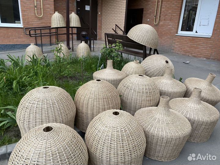 Абажуры плетённые