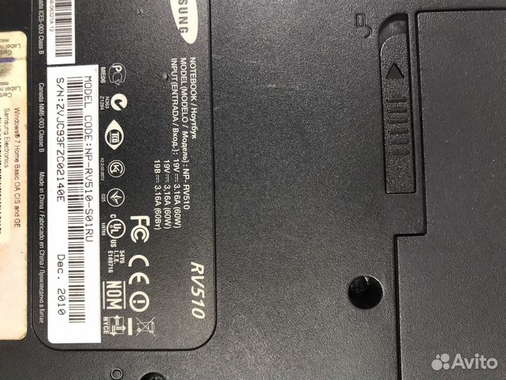 Ноутбук Samsung NP-RV510-S01