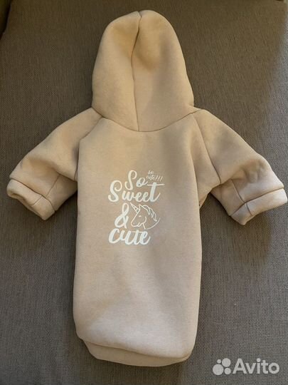 Толстовка худи для собаки с капюшоном