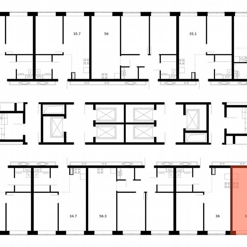 1-к. квартира, 38 м², 20/62 эт.