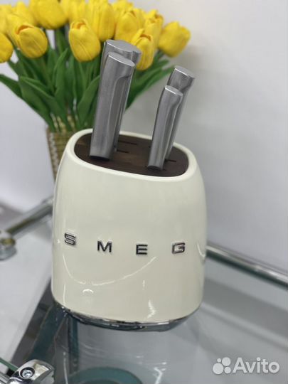 Smeg подставка со стальными ножами