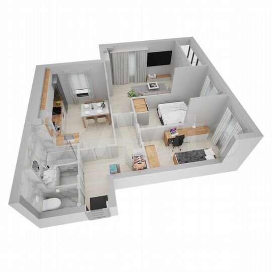 3-к. квартира, 79,5 м², 4/17 эт.