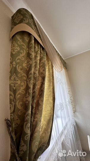 Шторы с ламбрекеном бу