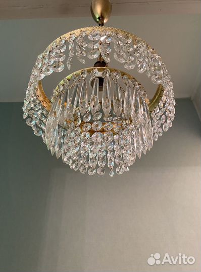 Люстра хрустальная чехия. Винтаж
