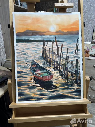 Закат на море