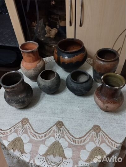 Горшки старинные глиняные