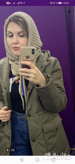 Капор женский вязаный и шапочка. Новый