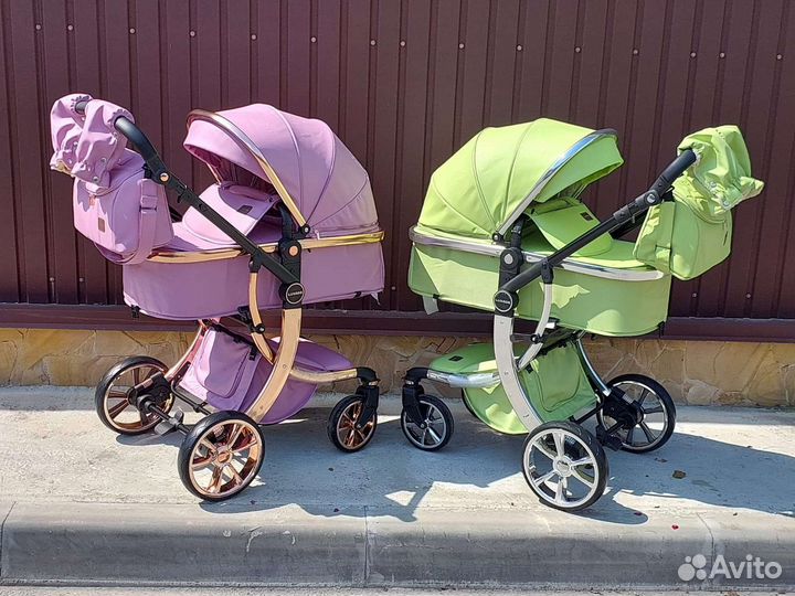 Коляска 2в1 модуль+ трансформер (Кожа эксклюзив)