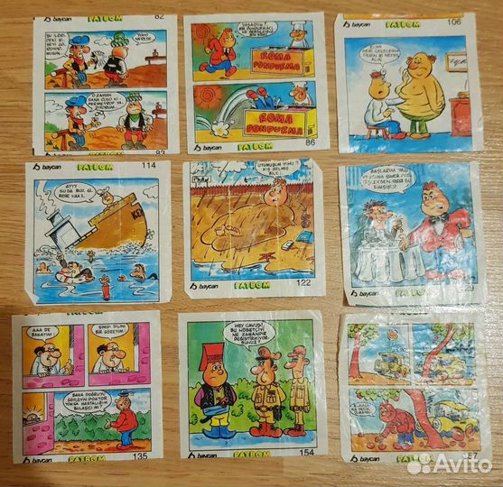 Вкладыши от жвачек