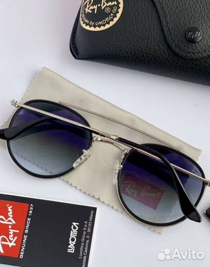 Очки ray ban round double bridge